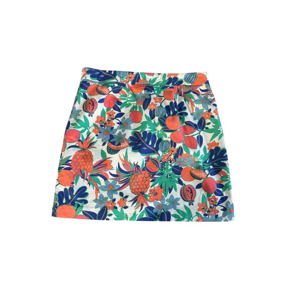 TALBOTS Citrus Tropical Print Stretch Skirt Size 14 - Picture 3 of 8